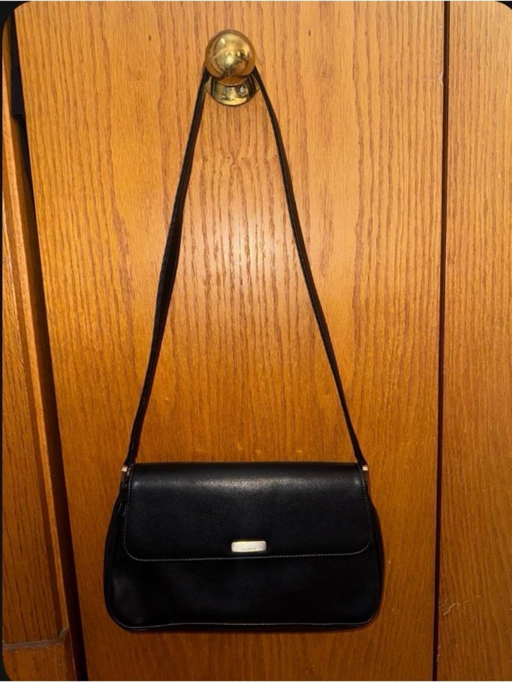 Vintage black leather Liz Claiborne crossbody bag